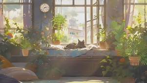 窗台上的猫