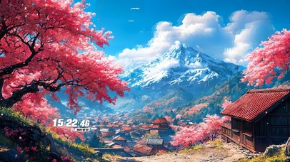 护眼山间樱花小屋