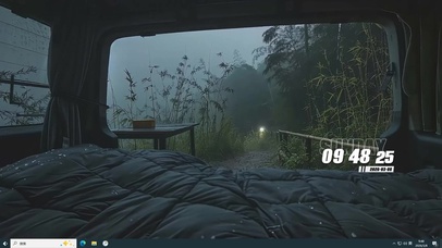 雨夜夜景桌面主题