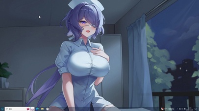 紫发性感护士