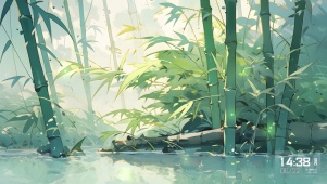 4k 幽静竹林
