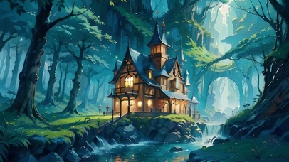 森林中的欧式别墅