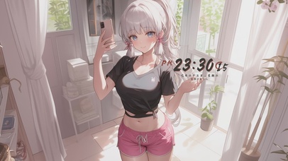 二次元卡通甜美治愈女孩