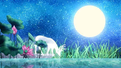 神鹿示水（护眼壁纸）