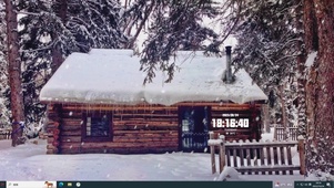 雪天小屋主题