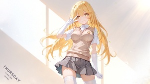 唯美金发少女