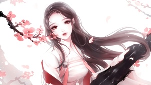 古风桃花少女