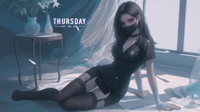 长发如银丝飘动的风