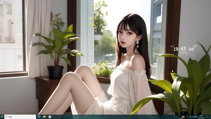 性感白色连衣裙少女