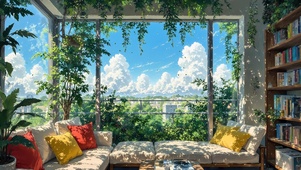 最美的阳台一角