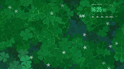 绿色护眼幸运四叶草