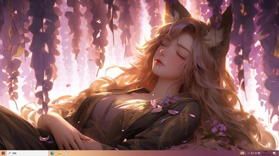 4k，睡觉狐耳少女阿狸