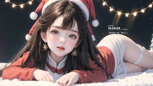 4k圣诞节女孩