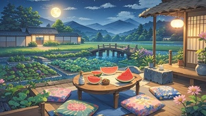 吃瓜赏月