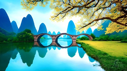 桂林山水桂花村