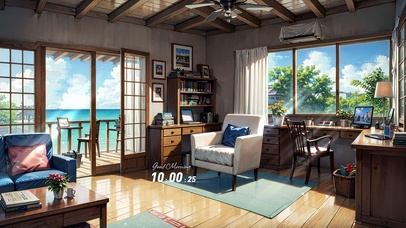 4K治愈海边小屋房间