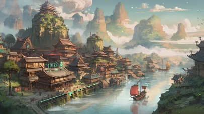 运河古都の沿岸山河楼阁之美