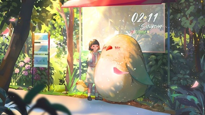 公交站啾啾女孩