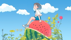 可爱西瓜女孩