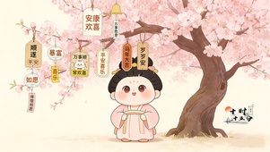 小仙女的樱花树许愿签