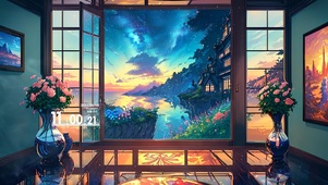 晚霞海景