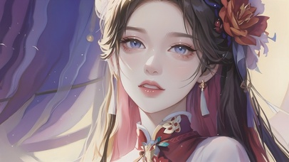 清丽倩容如花儿