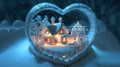 心形水晶圣诞屋