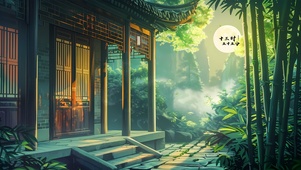 翠竹摇曳 曲径通幽
