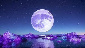 月下海滩