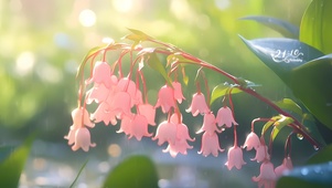 雨中喇叭花