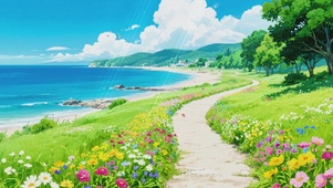 蓝海与繁花的私语