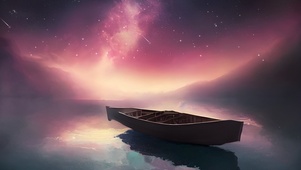 星空下的小船