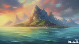 霞光山河