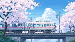 浪漫樱花列车