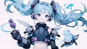 初音和薰衣草