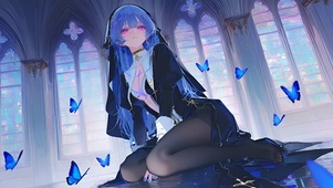 守岸人-黑丝修女制服美女