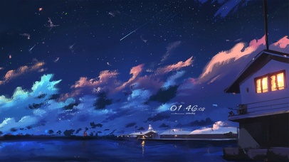 4k 唯美治愈冰岛小镇星空