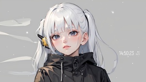 银发可爱少女