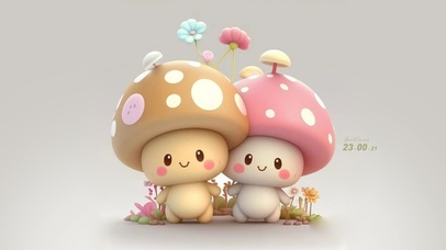 4k可爱蘑菇贝贝
