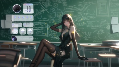 发丝柔顺如水，随着动作轻轻飘动