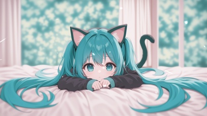 雪墨壁纸丨初音未来丨猫耳少女丨