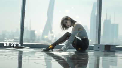 她那散发着花香的发丝