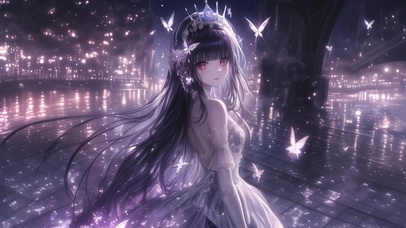 雪墨壁纸丨云堇丨晚宴礼服丨