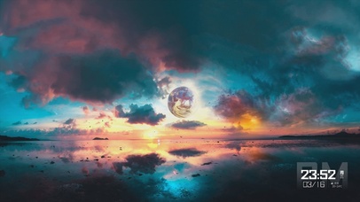 4k异星夕阳美景