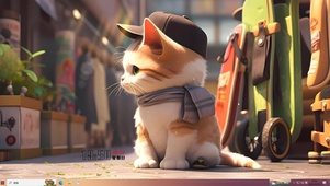 巷口等待的猫咪