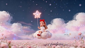 云朵上的女孩