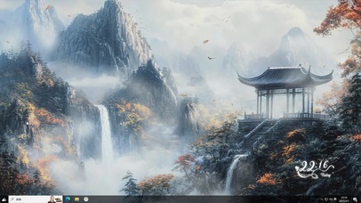 国风山水画-桌面主题