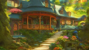 阶梯上的童话小屋