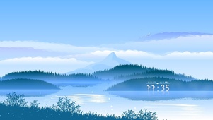 护眼山水
