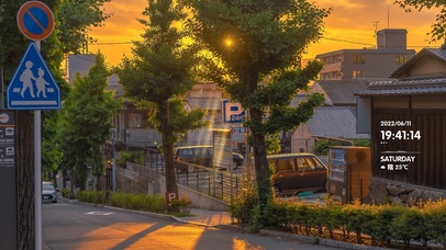 4k唯美日式城市夏日黄昏